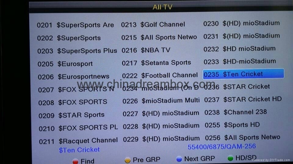 TN HDC-9999 with World Cup Channels for Singapore 4