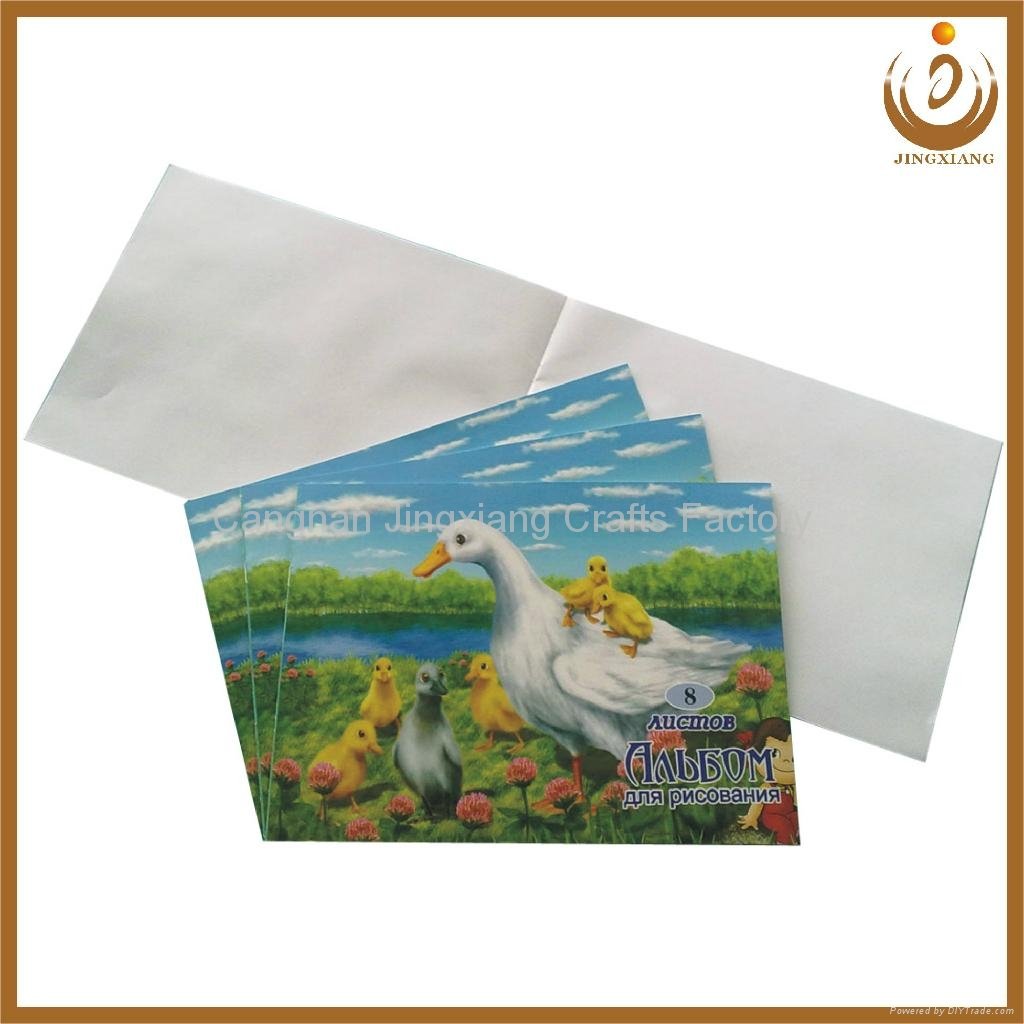 Cartoon paper cover staple drawing books 4