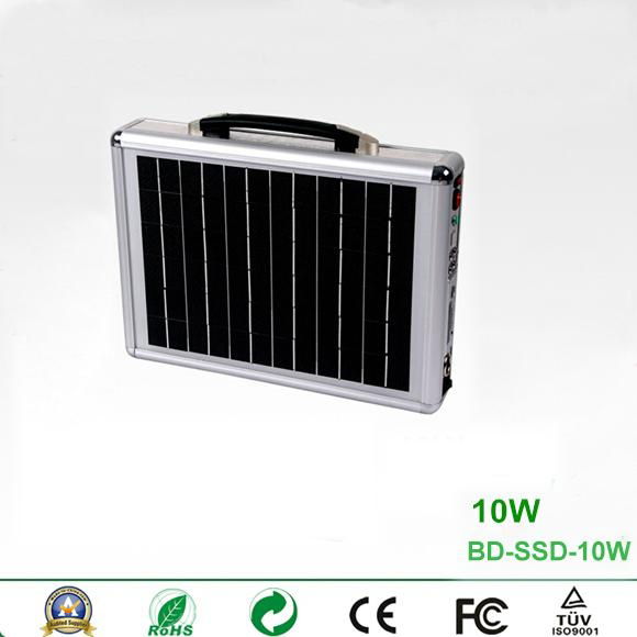 10W Portable Solar Power System with Card Reader Speaker and Radio