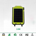 Backpack style 3.5W solar charger with strips and USB port 2