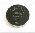 VARTA2450鋰錳紐扣電池