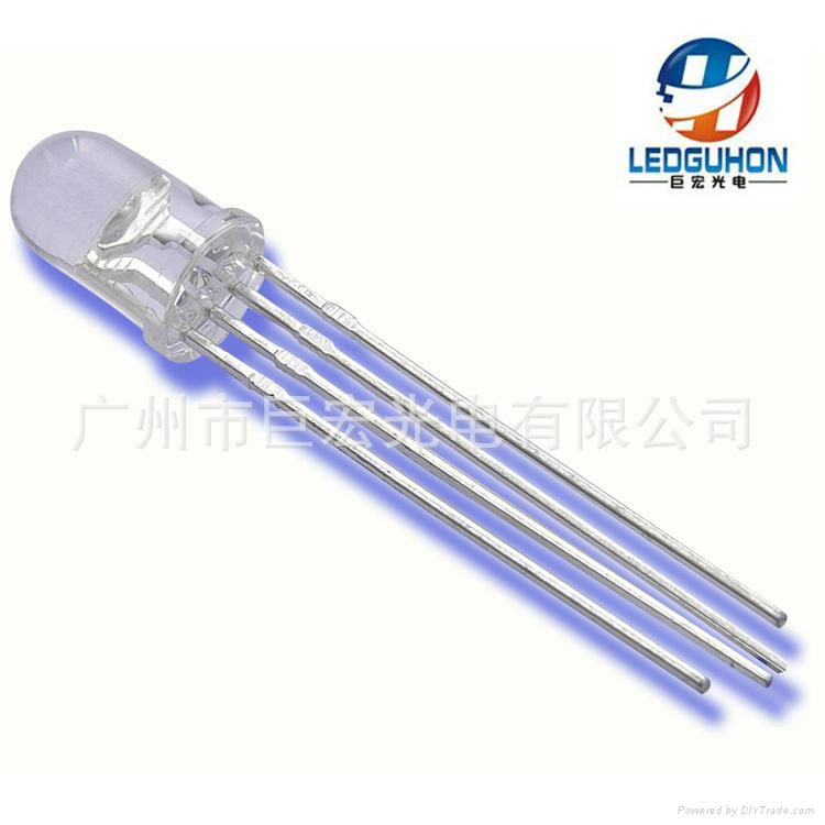5mm round 4 pins rgb led diode