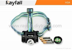 Rayfall 3*AAA battery headlamp waterproof Cree led headlamp