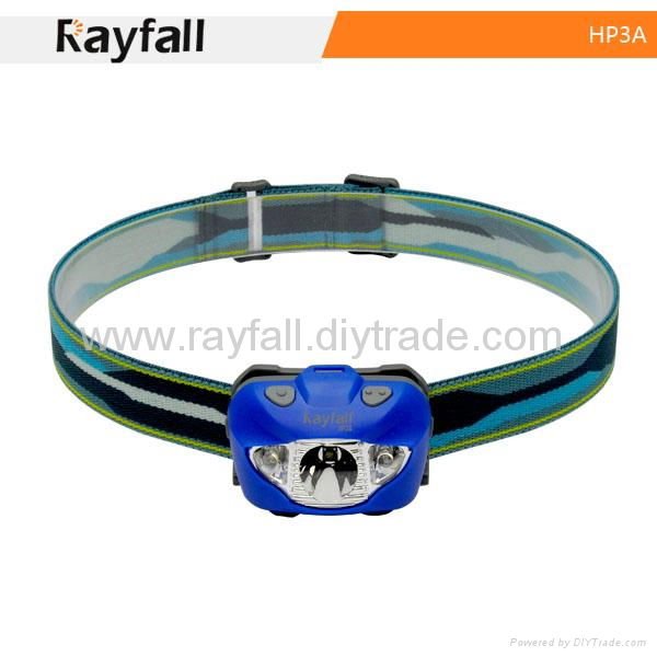 Rayfall HP3A CE approved headlamp Plastic waterproof cree led headlamp