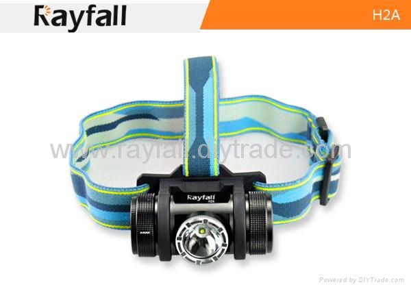 Rayfall H2A 2*AA R4 Cree led headlamp waterproof with CE approved 