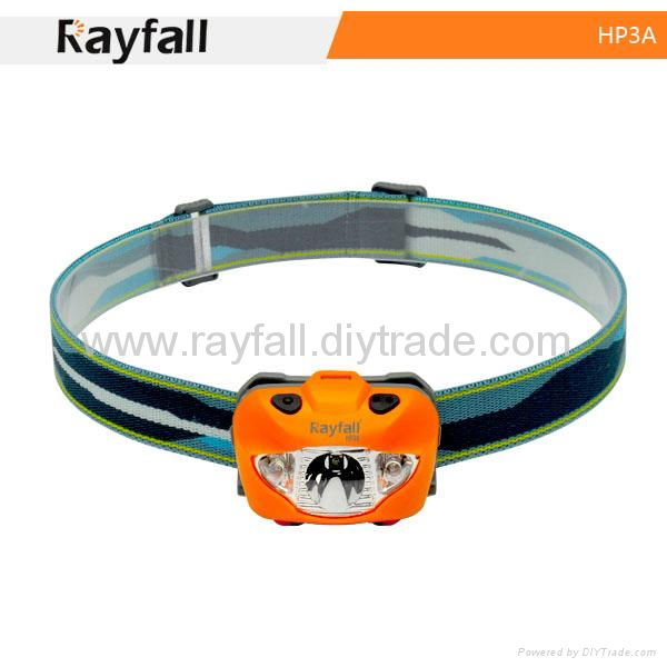 Rayfall HP3A CE approved headlamp Plastic waterproof cree led headlamp  2