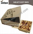 clamshell magnetic kraft paper gift box with satin insert