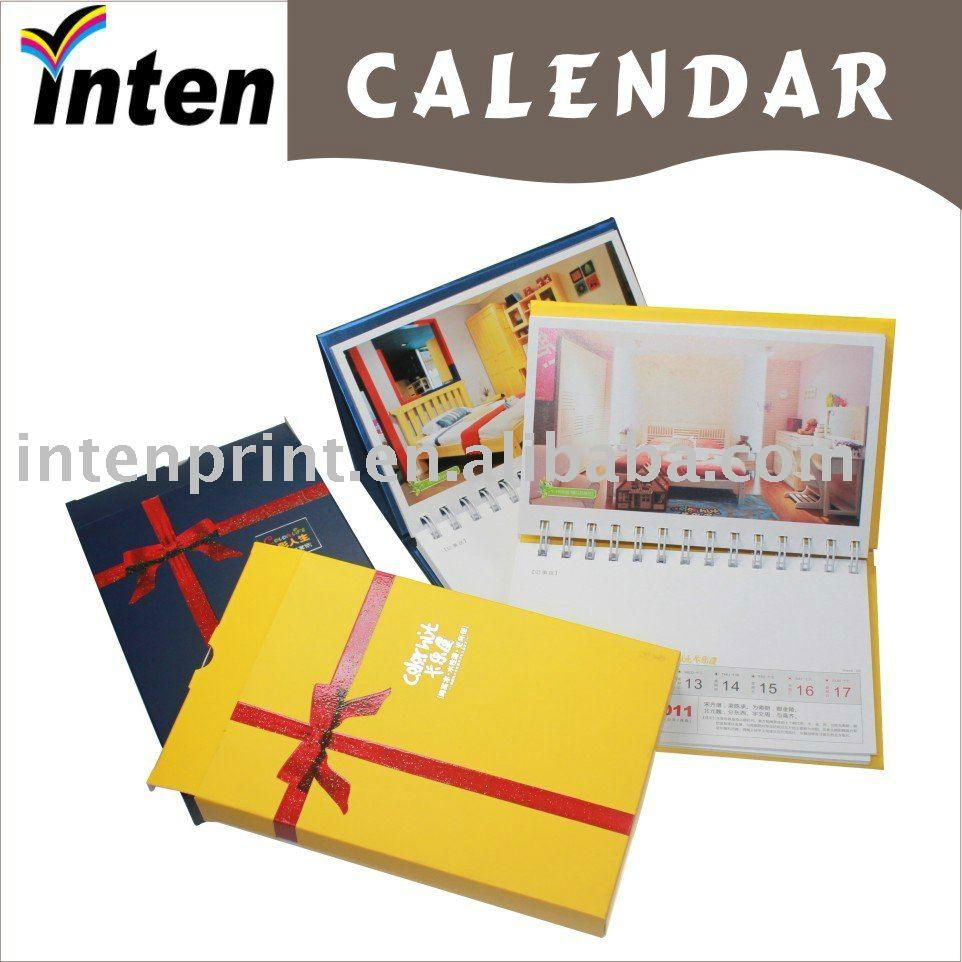 table calendar printing with metal circle 2