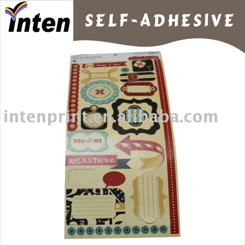 printed adhesive labels with color card 2