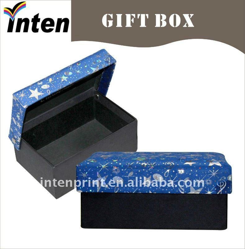 rigid folding paper shoe box with ribbon 5