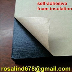 NBR/PVC self-adhesive self seal air duct rubber foam insulation sheet