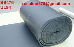 thickness NBR/PVC closed cell self seal air duct rubber foam insulation roll