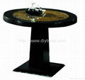 coffee table with rattan material