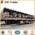 2014Hot selling 3 axle flatbed container semi trailer 1