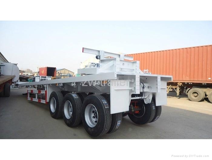 2014Hot selling 3 axle flatbed container semi trailer 3