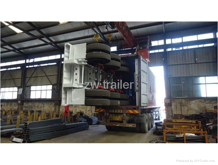 2014Hot selling 3 axle flatbed container semi trailer 4