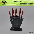 elegant 5pcs non stick knife set with acrylic block 1