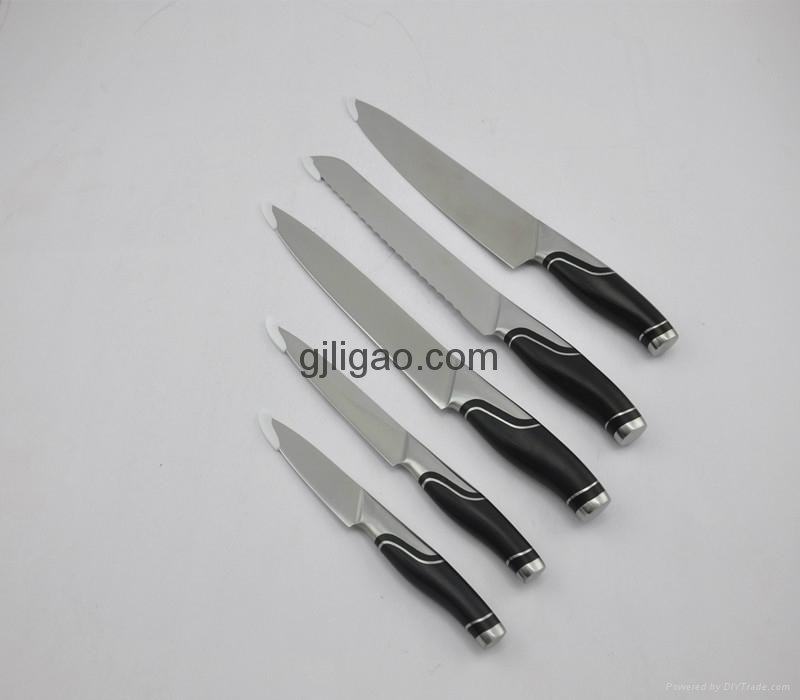 Top Standard 5 Pieces Stainless Steel Kitchen Knife Set with SGS, FDA and LFGB M