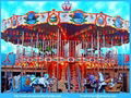 Professional manufacturer nice design double deck carousel amusement rides 5