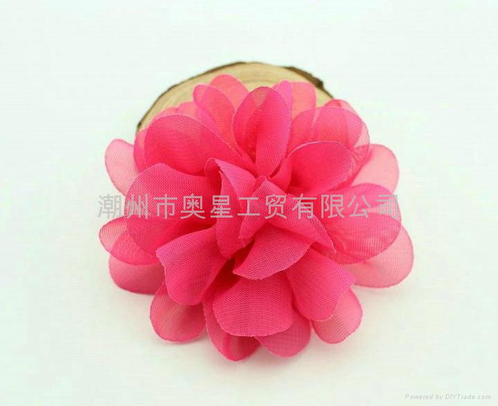 Chiffon flower head flower corsage shoes