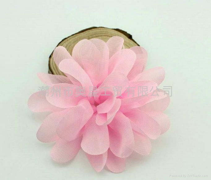 Chiffon flower head flower corsage shoes 2