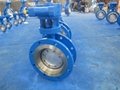 Triple eccentric flange type metal sealed butterfly valve 1