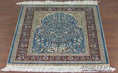 Persian handmade pure silk rug