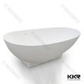 Stunning design small acrylic stone freestanding bathtub 1