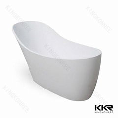 Stunning design freestanding solid surface bathtub 