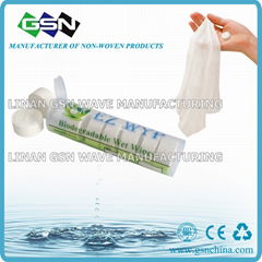  biodegradable rayon mini tissue compressed wipe coin napkin for airline 