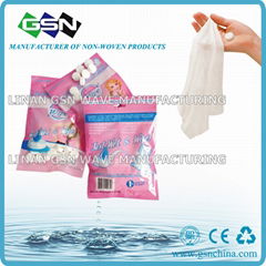 biodegradable cotton non-woven coin napkin magic towel tissue for airline hotel