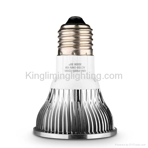 6w 610lm dimmable par20 cob led lamp 4