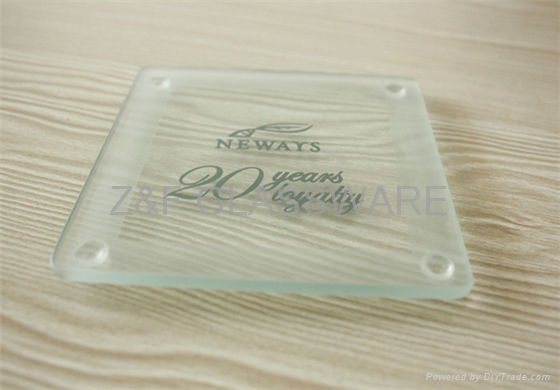 Neways round tempered glass coaster 4