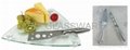 triangle tempered glass cheese board