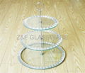 3tier tempered glass cake plate 3