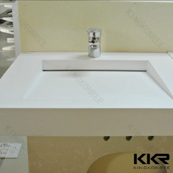 Italian Design Artificial Stone Rectangle Bathroom Wash Basin