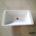 Italian Design Artificial Stone Rectangle Bathroom Wash Basin 5