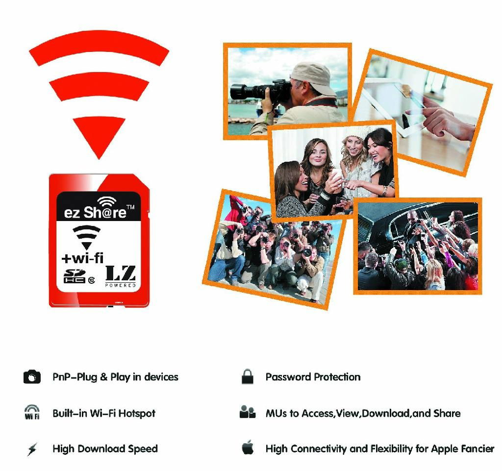 Original ez Share WiFi WLAN 16GB SDHC SD Flash Memory Card DSLR Camera  4