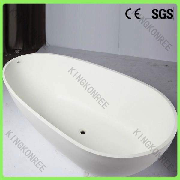 Kingkonree Top Quality Freestanding Bathtub Solid Surface Bathtub 2