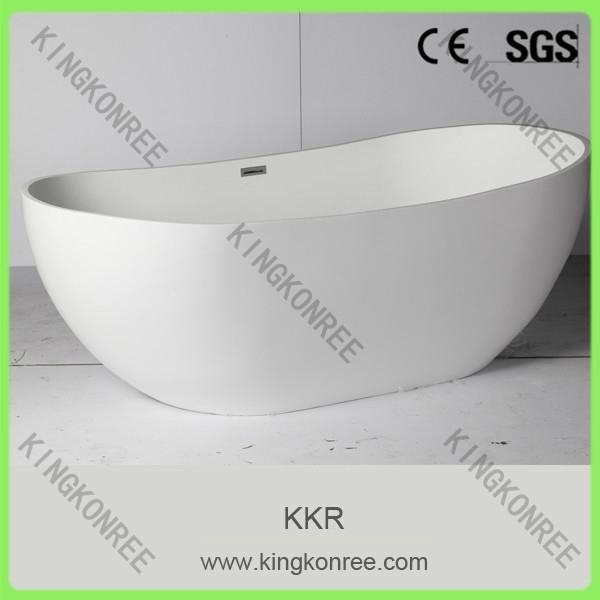 Kingkonree Top Quality Freestanding Bathtub Solid Surface Bathtub 3