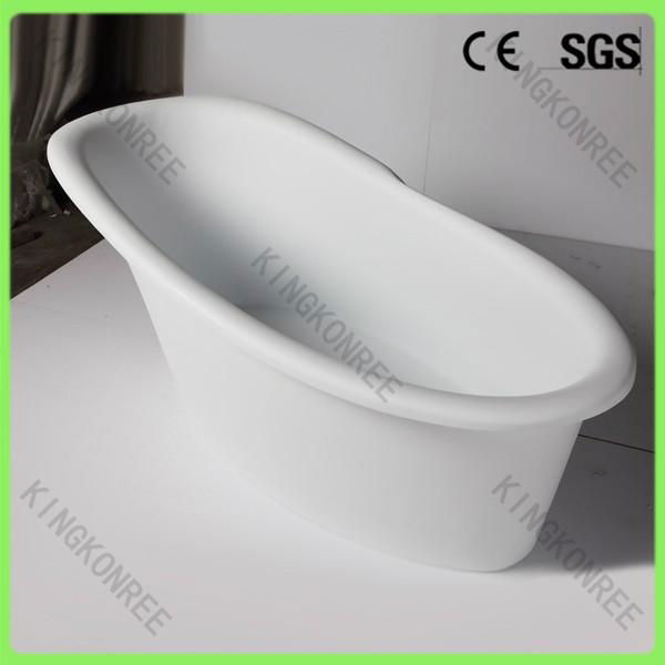 Kingkonree Top Quality Freestanding Bathtub Solid Surface Bathtub 4