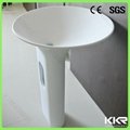 Unique Design Matt White Solid Surface Pedestal Sink Freestanding Bathroom Basin
