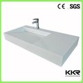 Many Modern Design Wall Hung Solid Surface Wash Basin Bathroom Sink 1