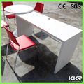 modern home design high glossy solid surface dinning table 5