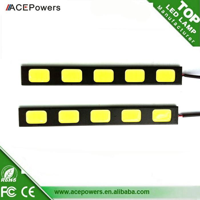 80 chips Aluminum cover waterproof cob car led drl light led daytime running