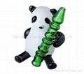 Animal design glass smoking hand pipe