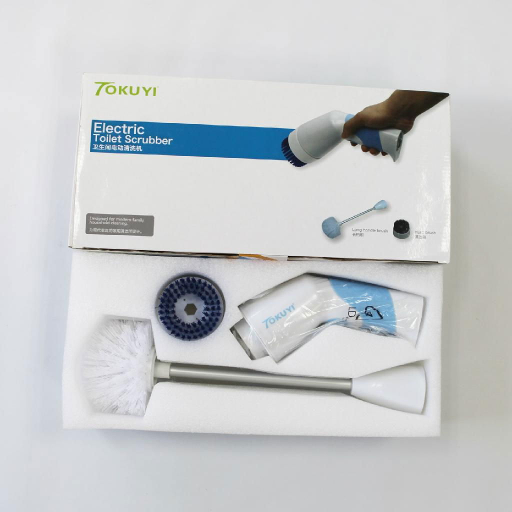 Electric toliet cleaner with two interchangeable brushes 3