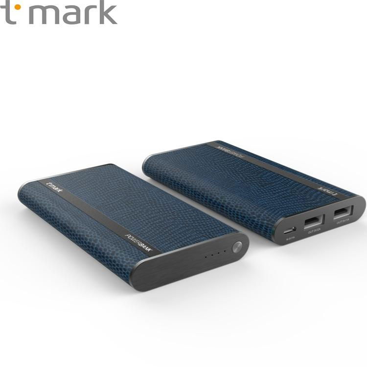 Exclusive Leather Design Universal Portable Dual USB External Battery Charger