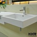 Solid Surface Wall Hung Basin for Hotel Project 2