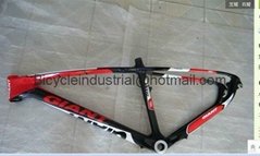 DHL free shipping red carbon bicycle frame 26*16.5/19/21 inch 1500g